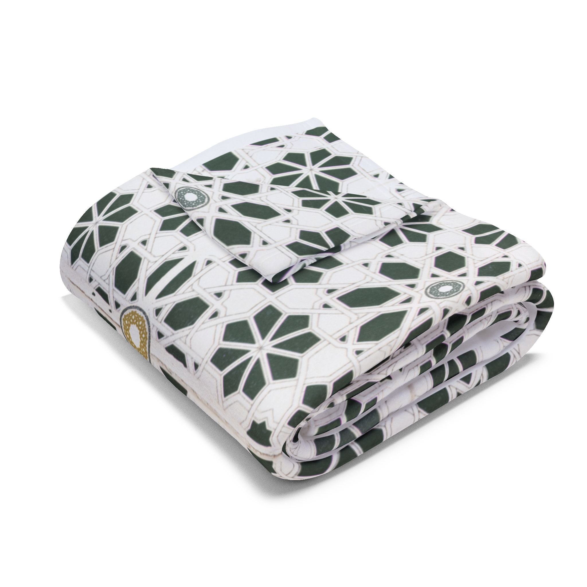 Arctic Fleece Blanket — Nordic Snowflake Floral Pattern Cozy Throw