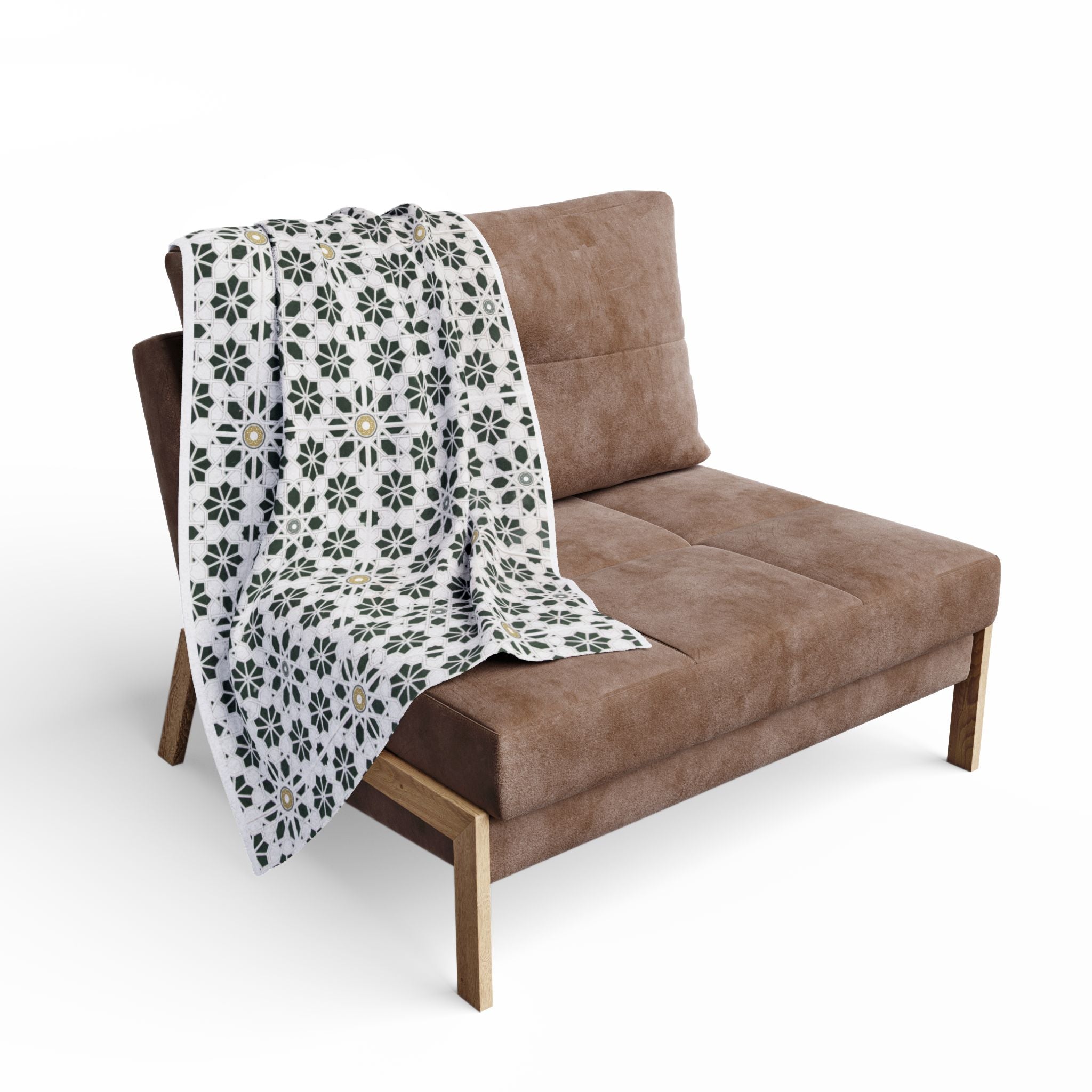 Arctic Fleece Blanket — Nordic Snowflake Floral Pattern Cozy Throw